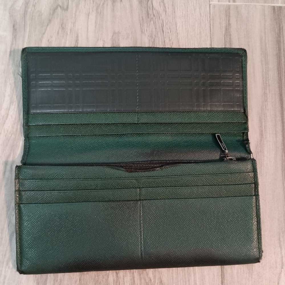 Burberry - dark green wallet bifold - Authentic - Picture 8 of 15